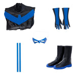 Dick Grayson Nightwing Cosplay Costume Nightwing Leather Jumpsuit Becostume