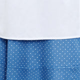 Little House on the Prairie Laura Cosplay Pioneer Blue Dress Polka Dot Colonial Costume Becostume
