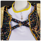 Kpop Demon Hunters Rumi Kids Adult Golden Black Performance Dance Outfit Becostume