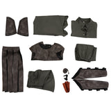 Odyssey Cosplay Costume Warrior Vintage Leather Armor Gray Cloak Costume Becostume