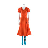 The Bride 2026 Movie Ada Cosplay Costume Orange Satin Dress Halloween Outfit Becostume