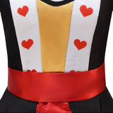 Alice in Wonderland Queen of Hearts Dress Fancy Halloween Woman Kids Outfit Becostume