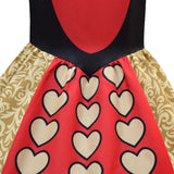 Queen of Hearts Costume Women Deluxe Red Queen Costume Royal Halloween Dress