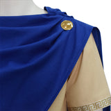 The Odyssey Odysseus Cosplay Costume Blue Cape Ancient Roman Toga Suit Becostume