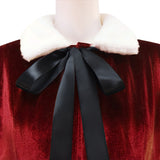 Last Christmas Women's Velvet Dress Christmas Red Santa Costume Outfit Becostume