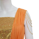 The Lord of the Rings Galadriel Cosplay Costume Female Halloween Orange Dress Becostume
