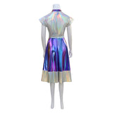 Alien Costume Halloween Alien Costume Metallic For Women Dress With Headband