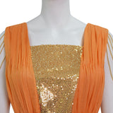 The Lord of the Rings Galadriel Cosplay Costume Female Halloween Orange Dress Becostume