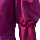 The Hunger Games Effie Trinket Cosplay Costume Purple Dress Halloween Outfit Becostume