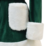 Last Christmas Women's Velvet Dress Christmas Green Santa Costume Outfit Becostume