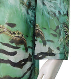Off Campus Allie Hayes Cosplay Costume Women Green Tiger Stripe Long Sheer Robe Becostume