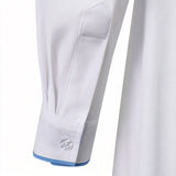 Retro Sailor Collar Midi Dress Women Long Sleeve White Blue Nautical Cosplay Costume Becostume