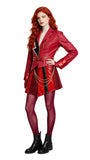 Descendants The Rise of Red Cosplay Costume Red Leather Halloween Outfit Becostume