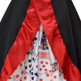 Alice in Wonderland Queen of Hearts Dress Fancy Halloween Woman Kids Outfit Becostume