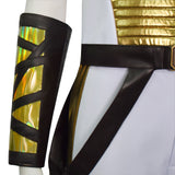 Masters of the Universe Teela Cosplay Jumpsuit White Gold Combat Outfit Becostume