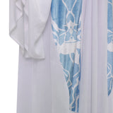 Star Wars Inspired Padme Amidala Cosplay Costume White Hooded Blue Printed Suit Becostume