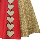 Queen of Hearts Costume Women Deluxe Red Queen Costume Royal Halloween Dress