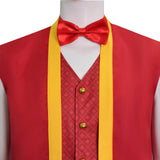 The Super Mario Bros. Movie Toad Cosplay Costume Red Robe Halloween Suit Becostume