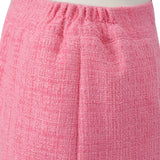 Julia Fox Inspired Jackie Kennedy Cosplay Costume Pink Tweed Suit with Hat Becostume