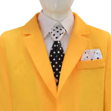 The Mask Jim Carrey Cosplay Costume Yellow Suit Men Uniform Halloween Carnival Outfit Becostume