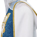 King Baldwin IV Cosplay Costume Kingdom of Heaven Outfit with Mask Blue Halloween Outfit