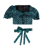 Haunted Mansion Maid Anna Jones Cosplay Costume Striped Dress Halloween Outfit Becostume