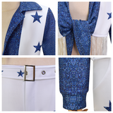 Kids DCC Star Dallas Cowboy Cheerleader Costume High School Cheerleading Uniform Becostume