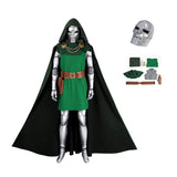 Fantastic Four Doctor Doom Cosplay Costume Halloween Green Jumpsuit Outfit Becostume