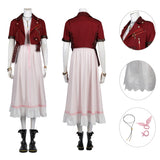 Aerith Gainsborough Cosplay Pink Dress FF7 Remake Halloween Costumes Carvinal Suit BEcostume