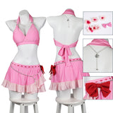 Aerith Gainsborough Swimsuit FF7R Cosplay Costumes Pink Bikini Halloween Carvinal Suit BEcostume