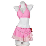 Aerith Gainsborough Swimsuit FF7R Cosplay Costumes Pink Bikini Halloween Carvinal Suit BEcostume