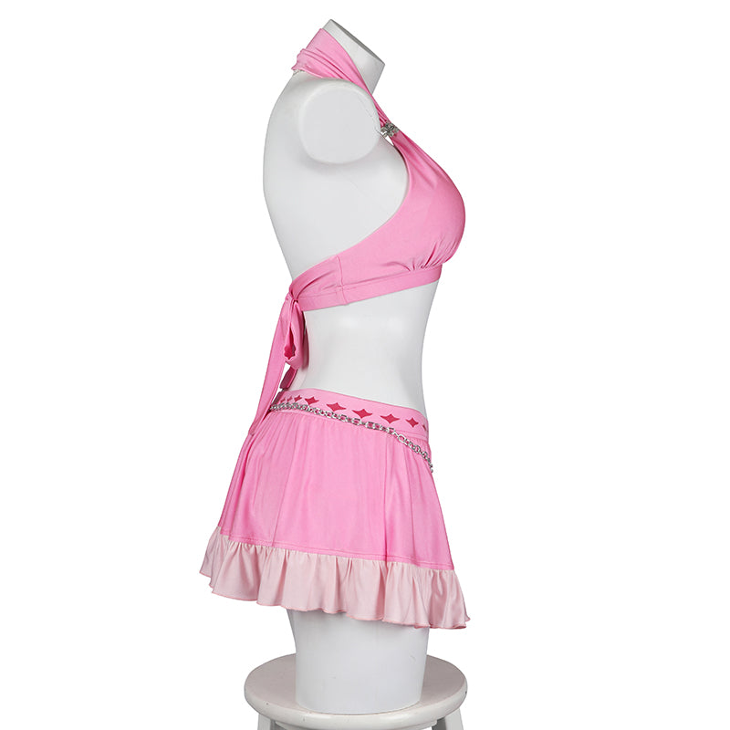 Aerith Gainsborough Swimsuit FF7R Cosplay Costumes Pink Bikini Hallowe ...