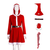 Mrs Claus Miss Santa Cosplay Costume Women‘s Christmas Dress Suit Becostume