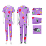 Kpop Demon Hunters Zoey Purple Pajamas Cosplay Costume For Kids Adult Becostume