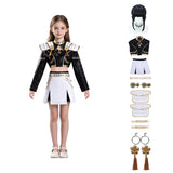 Kpop Demon Hunters Zoey Cosplay Costume Black Golden Halloween Huntrix Outfit Becostume