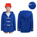 Kids Paddington Bear Blue Coat Cosplay Costume Halloween Costume Becostume