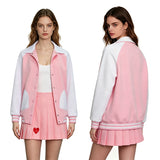 Legally Blonde Elle Woods Replica Cosplay Costume Pink Lapel Baseball Jacket Becostume