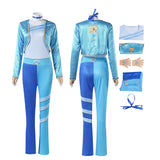 Descendants Rise of Red Chloe Costume Blue Halloween Outfit Becostume