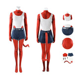 Dispatch Malevola Cosplay Costume Red Jumpsuit Halloween Female Outfit Becostume