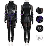Deluxe Kpop Demon Hunters Mira Combat Cosplay Costume Black Leather Halloween Suit Becostume