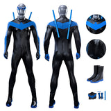Dick Grayson Nightwing Cosplay Costume Nightwing Leather Jumpsuit Becostume