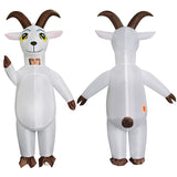 Inflatable White Goat Cosplay Costume Funny Halloween Party Suit Becostume