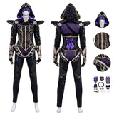 Apex Legends Ash Laced Lethality Skin Cosplay Costume Ash Black Suit Becostume