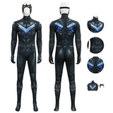Arkham Knight Nightwing Cosplay Costume Nightwing Halloween Jumpsuit Becostume