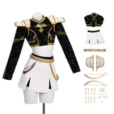 Kpop Demon Hunters Zoey Cosplay Costume Black Golden Dance Outfit Becostume
