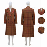 15th Doctor Ncuti Gatwa 2025 New Season Cosplay Costume Doctor Who Brown Plaid Clothing