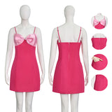 Legally Blonde Elle Woods Replica Cosplay Costume Pink Dress With Bow Outfit Becostume