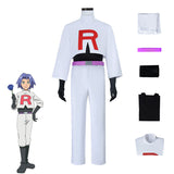 Pokemon Team Rocket Jessie and James Cosplay Costume Becostume