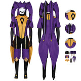 The Freak Circus Jester Cosplay Costume Jester Purple Halloween Outfit BEcostume