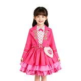 Descendants Wicked Wonderland 5 Red Cosplay Costume Kids Pink Jumpsuit Becostume